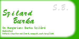 szilard burka business card