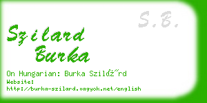 szilard burka business card